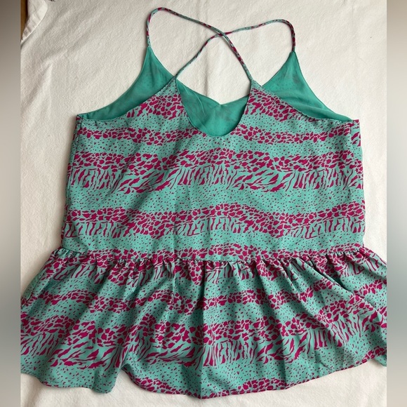 Buddy Love Pink and Teal Flowy Top - Picture 4 of 5